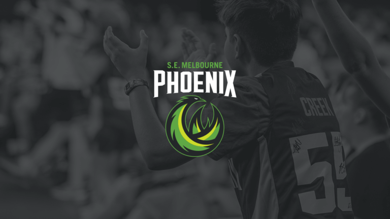 South East Melbourne Phoenix logo on a grey background.