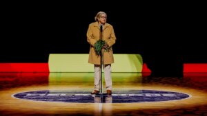 Aunty Joy Murphy delivering a Welcome to Country.